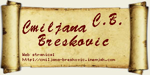 Cmiljana Brešković vizit kartica